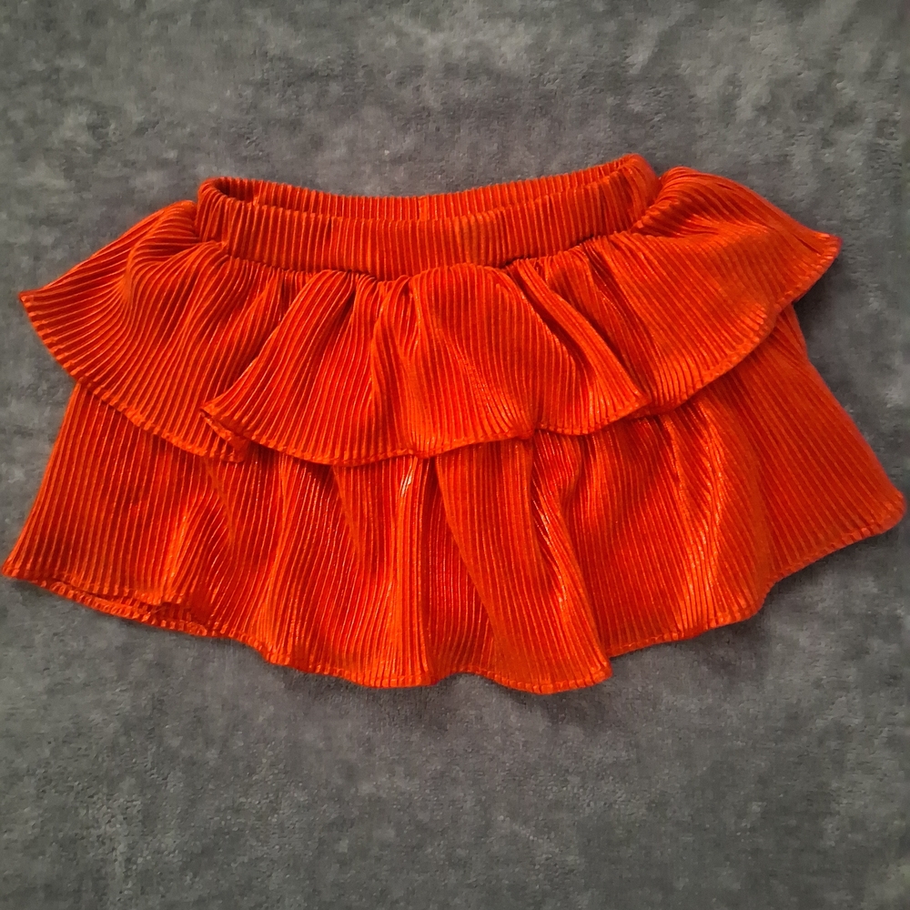 Ruffled Mini Skirt in Vibrant Red